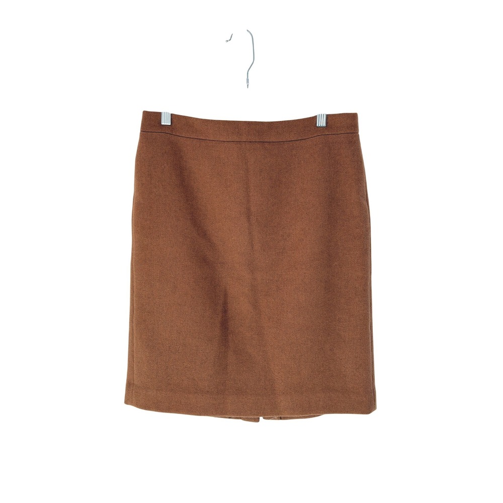 J.Crew Camel Classic Work Office Business Pencil Skirt Double Serge Wool‎ Size 6